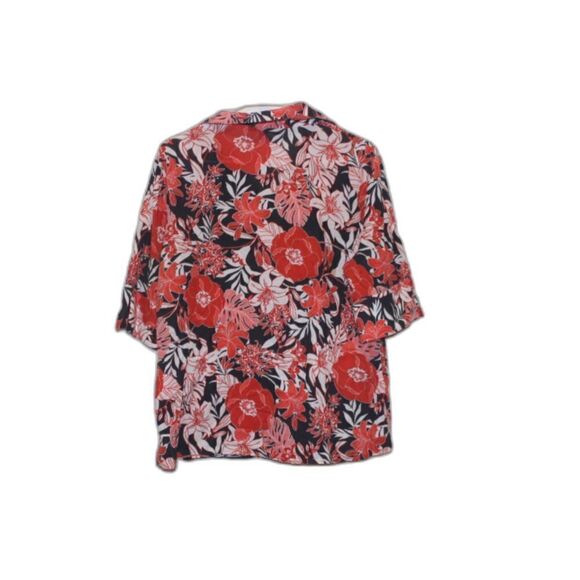 Lafayette 148 Floral Print Buttom Bown Shirt Women SIze Medium - Picture 4 of 7